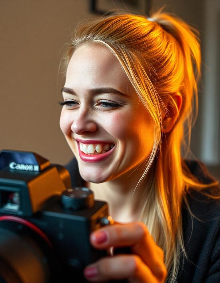 Close-up of the Canon EOS M50 with flip screen extended, allowing the vlogger to monitor their shot."