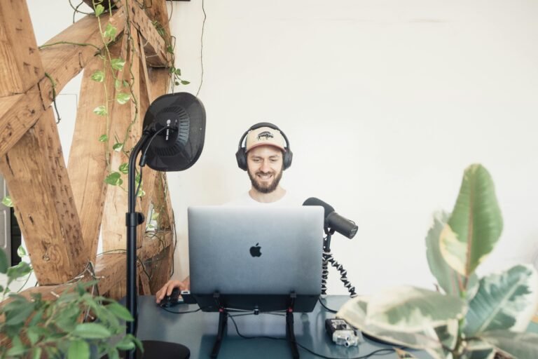 Person Vlogging with Lavalier Microphone